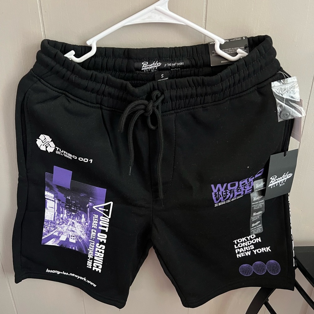 Set of two Black & White Graphic Shorts